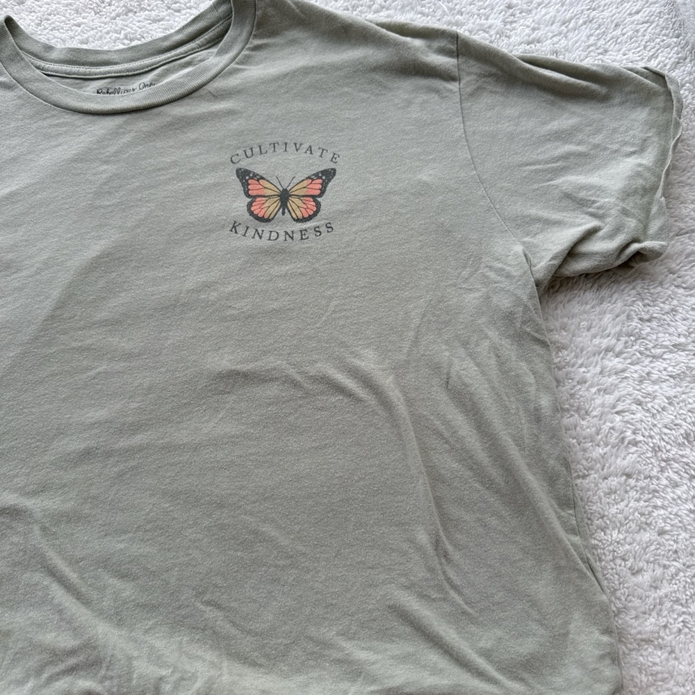 Rebellious One Sage Green Crewneck Tee